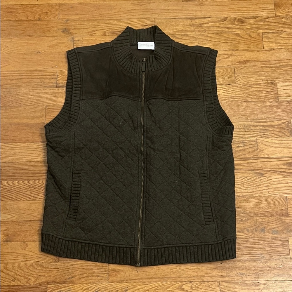 Liz Claiborne Women's Quilted Vest - dark green